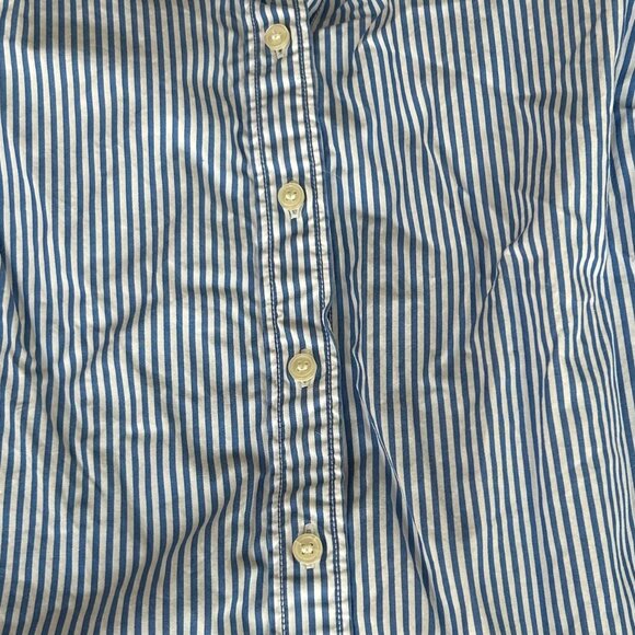 Men's Button Down Long Sleeve Striped Shirt - Picture 5 of 6